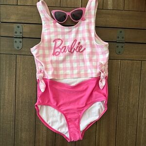Barbie Pink Checkered Swimsuit with Sunglasses